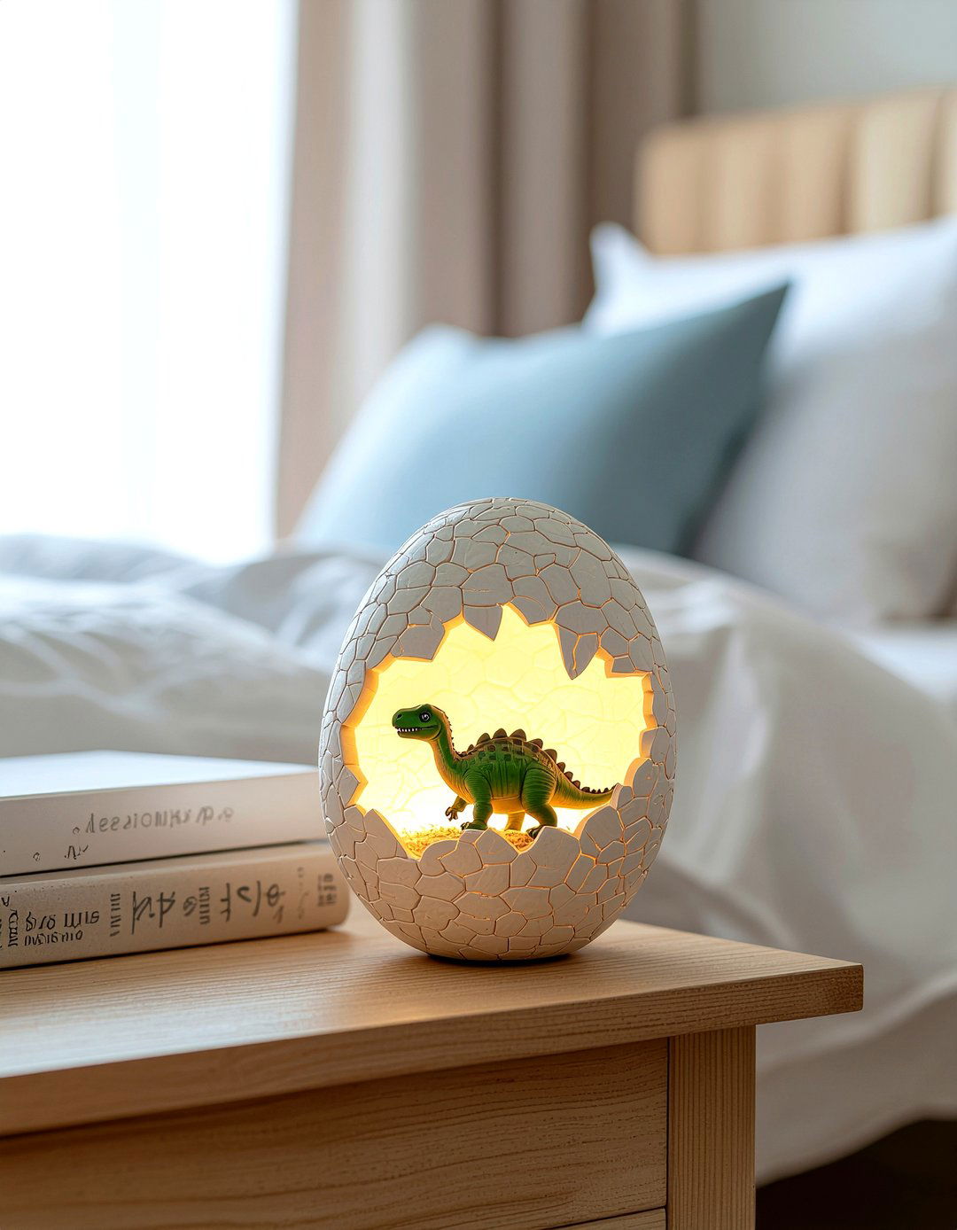 Dinosaur Egg Night Light - 30 dinosaur bedroom ideas