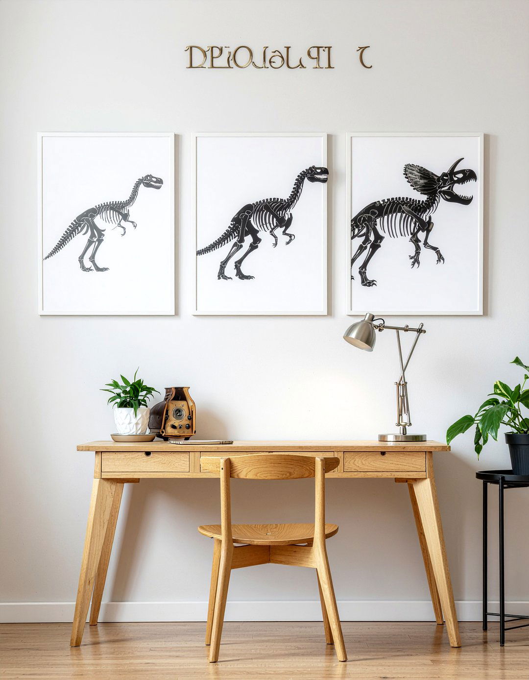 Dinosaur Skeleton Wall Art - 30 dinosaur bedroom ideas