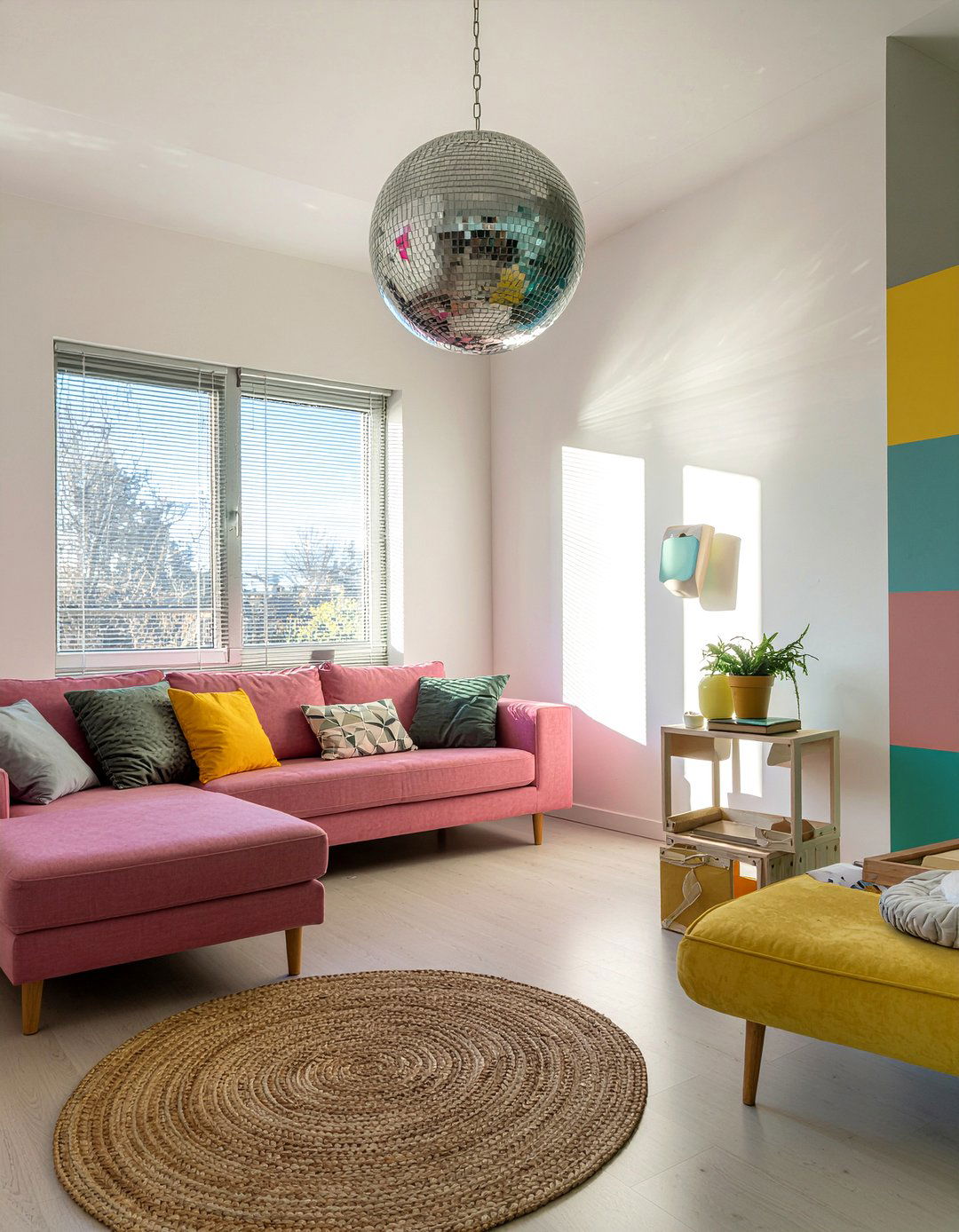 Disco Ball Decor - 30 retro living room ideas