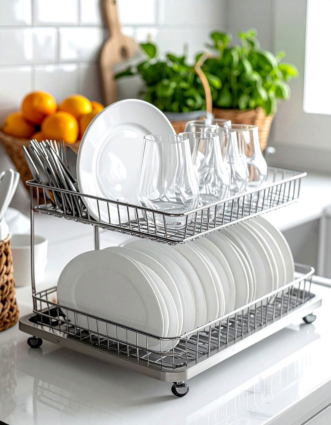 Dish Drying Rack - 30 temporary kitchen ideas