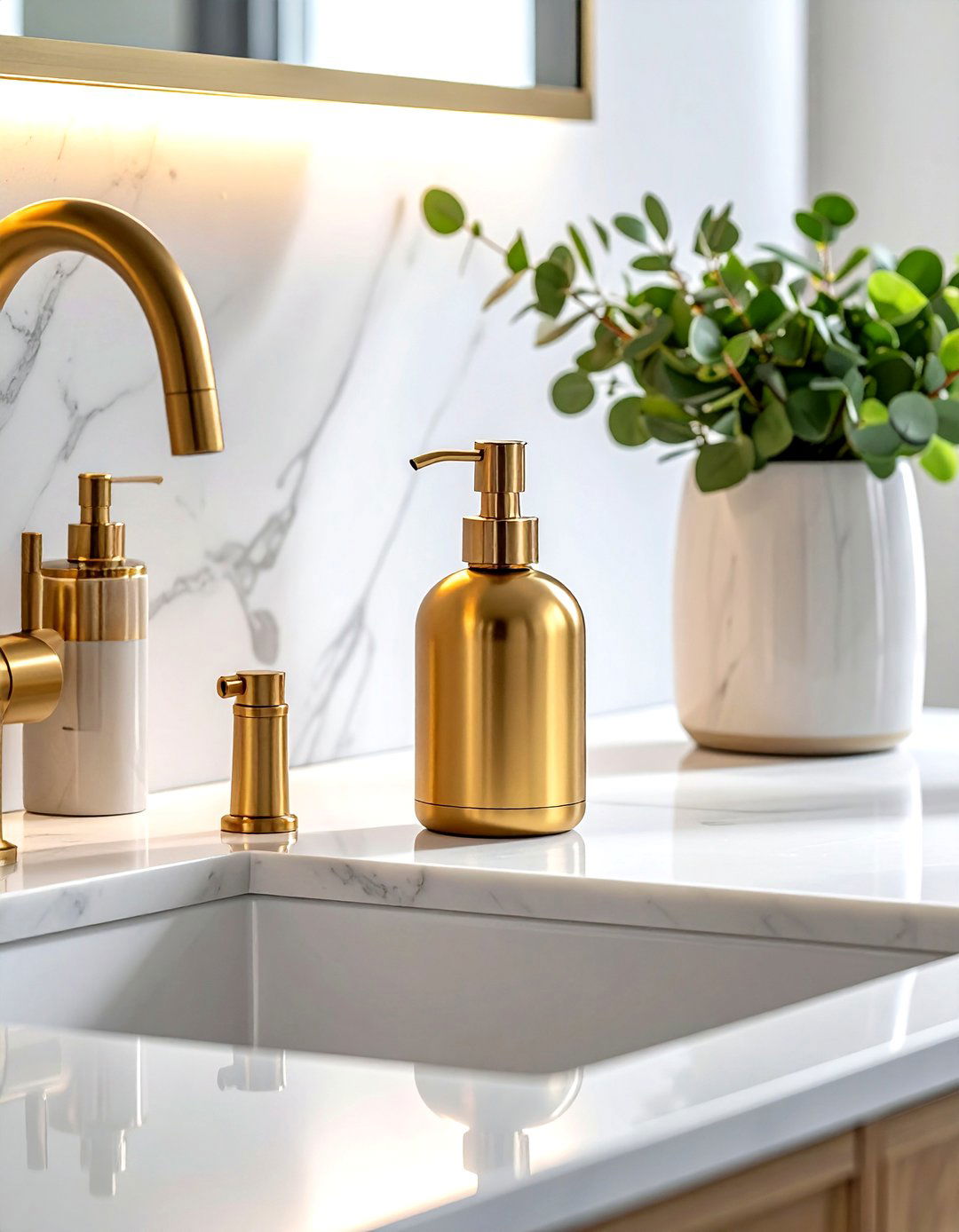 Dish Soap Dispenser Install - 30 weekend kitchen project ideas