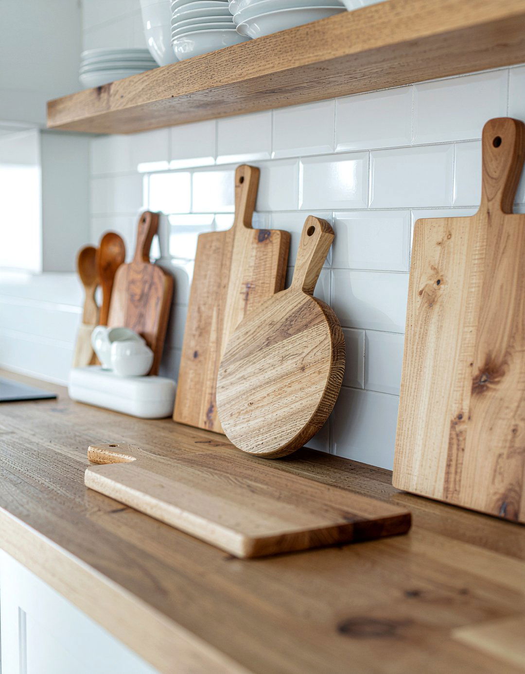 Display cutting boards - 30 inexpensive kitchen update ideas