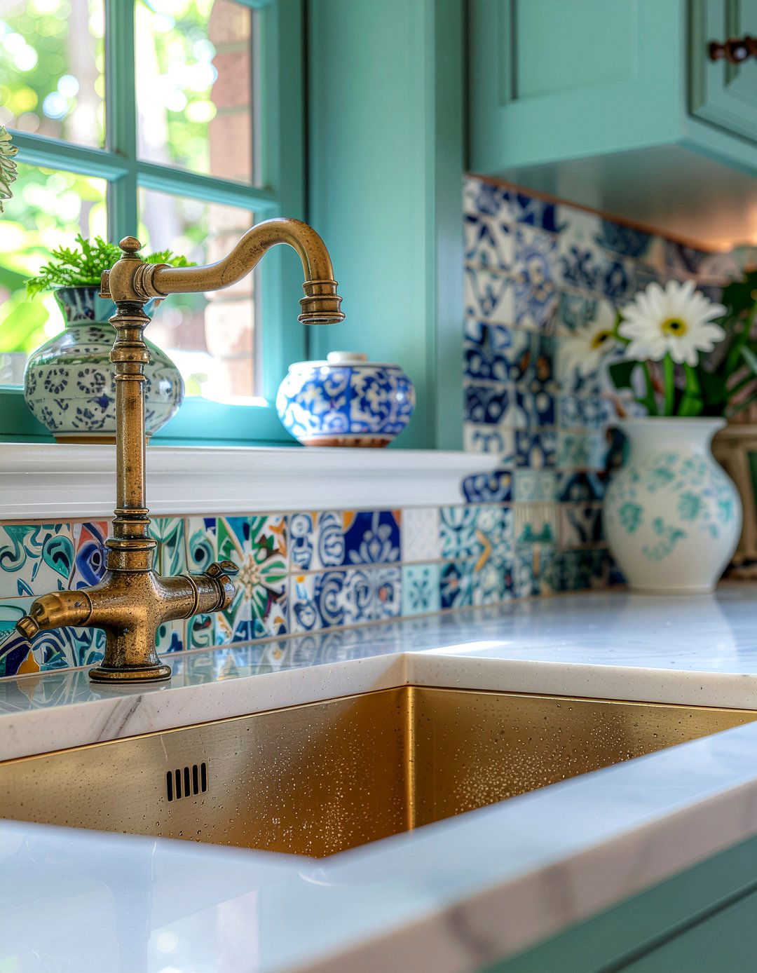 Distressed Brass Kitchen Faucet - 30 brass kitchen faucet ideas