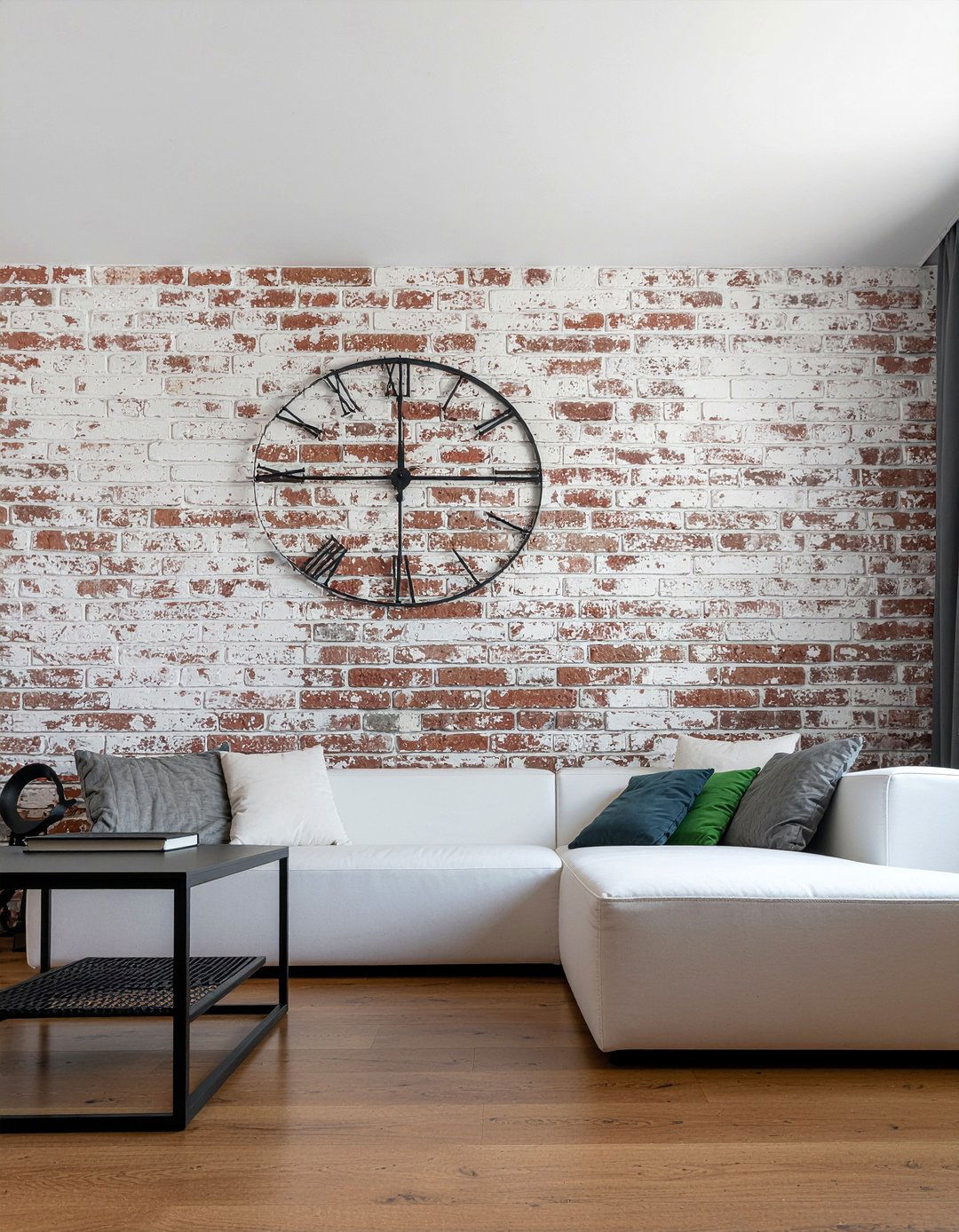 Distressed Brick Wall Texture - 30 living room brick wall ideas