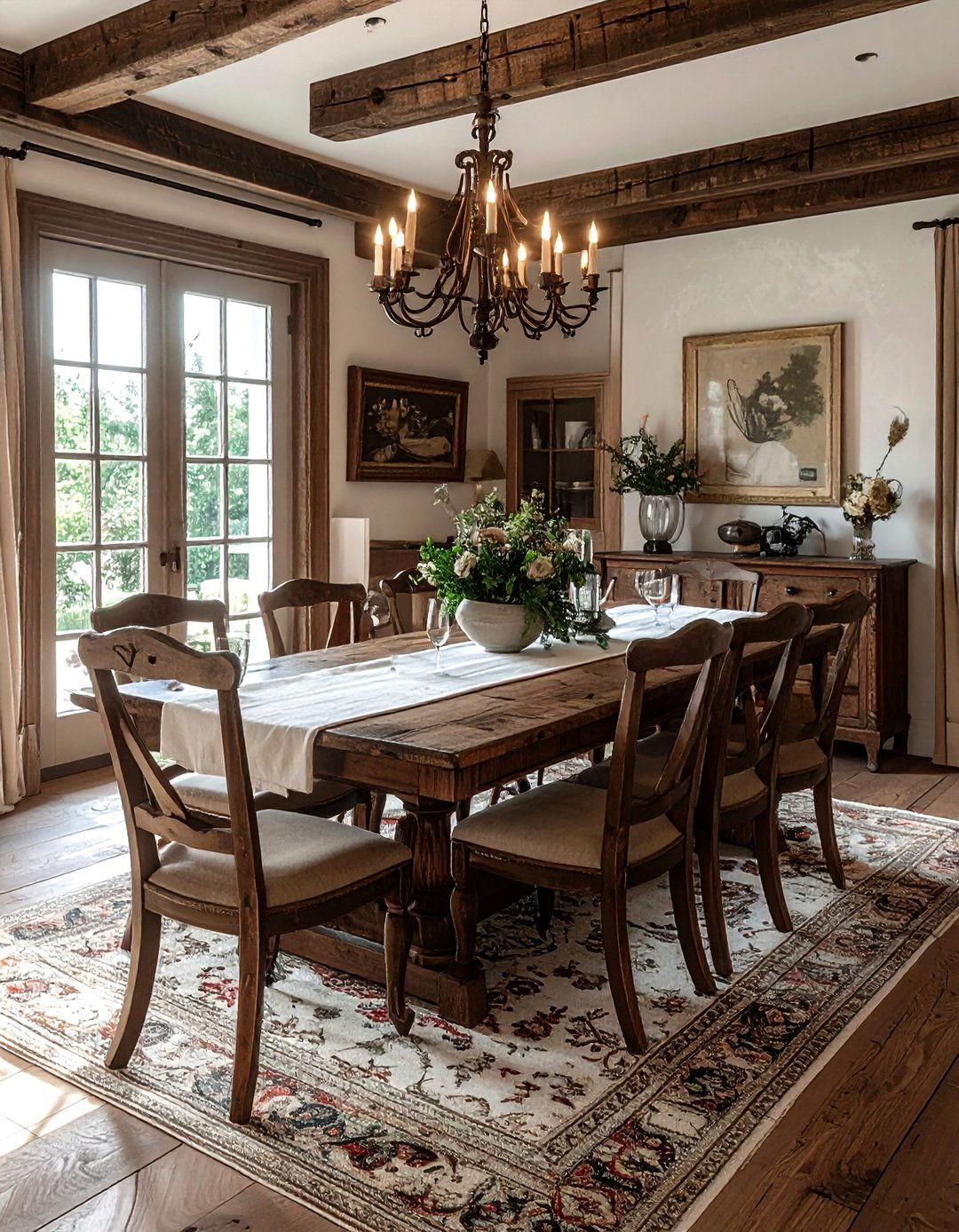 Distressed Brown Wood - 30 brown dining room ideas