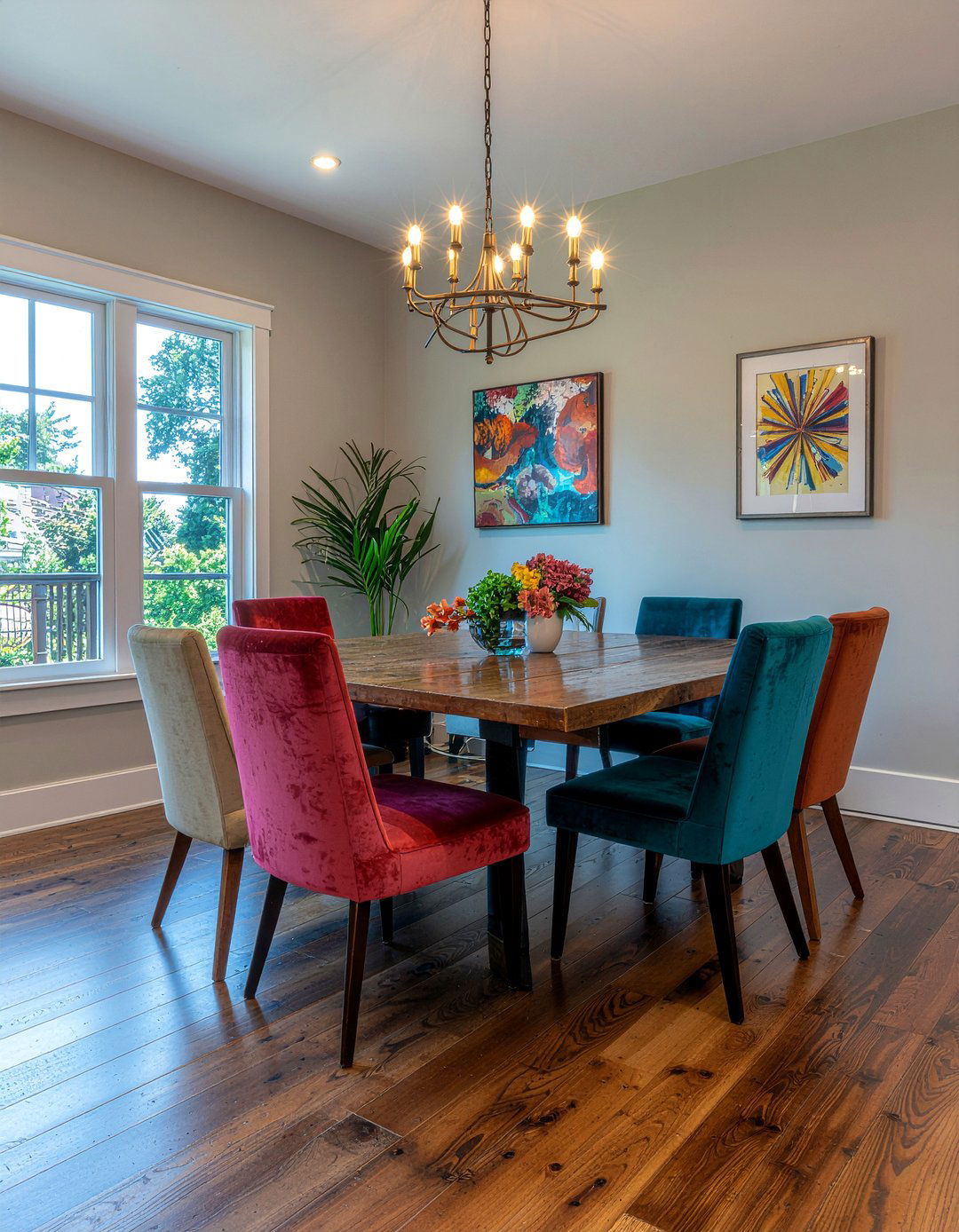 Distressed Hardwood Dining Room - 30 dining room hardwood floor ideas