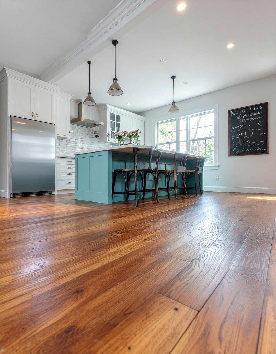 Distressed Hardwood Flooring - 30 hardwood floor kitchen ideas