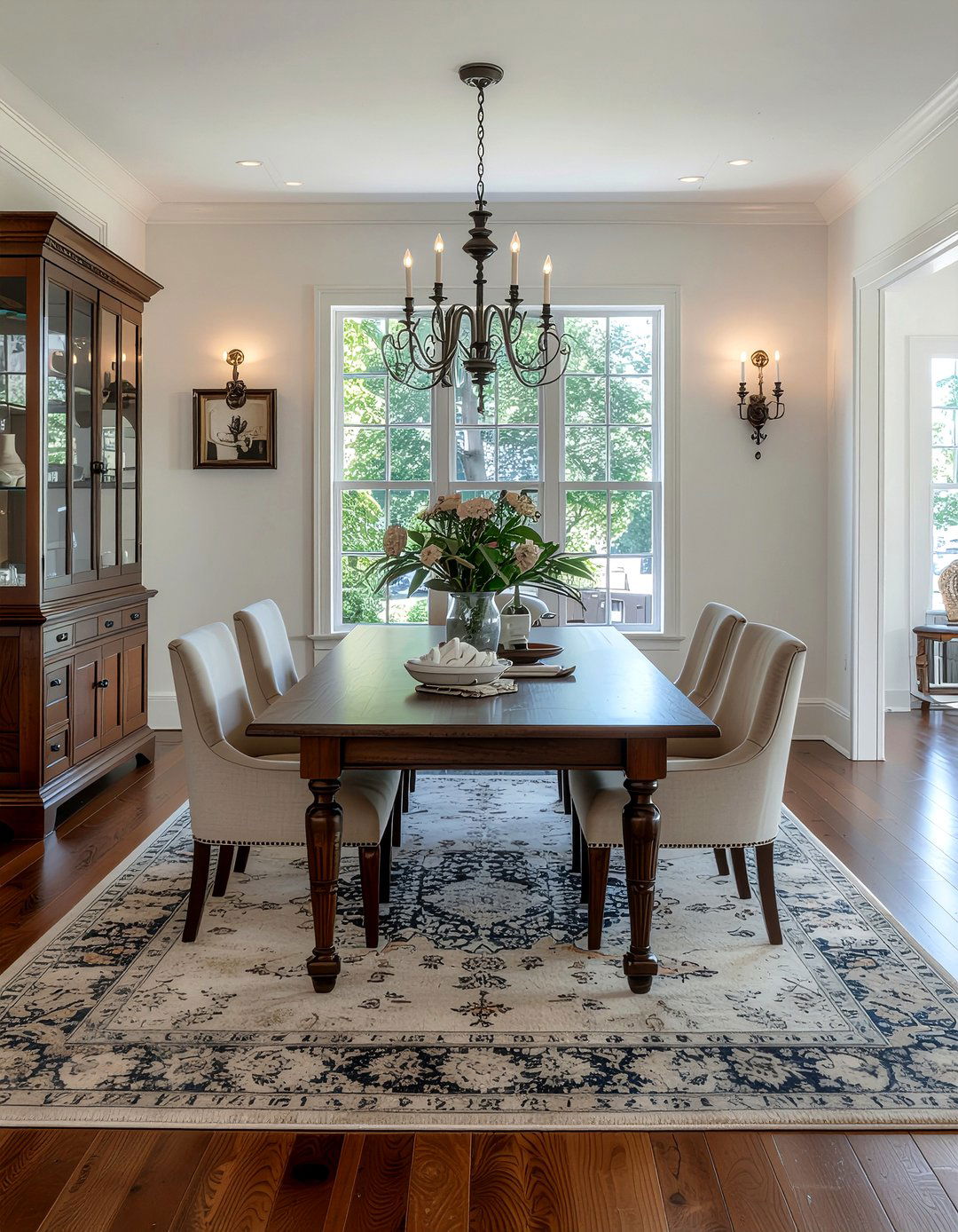 Distressed Neutral Rug Dining Room - 30 neutral rug dining room ideas