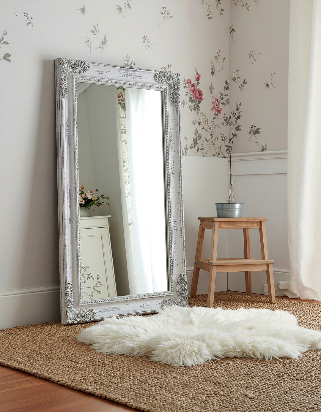 Distressed Pine Mirror - 30 bedroom pine furniture ideas