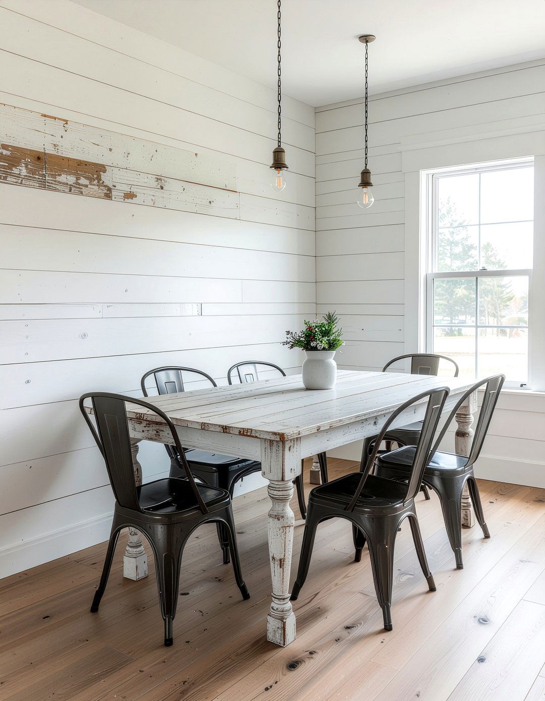 Distressed Shiplap Dining Room - 30 dining room shiplap ideas
