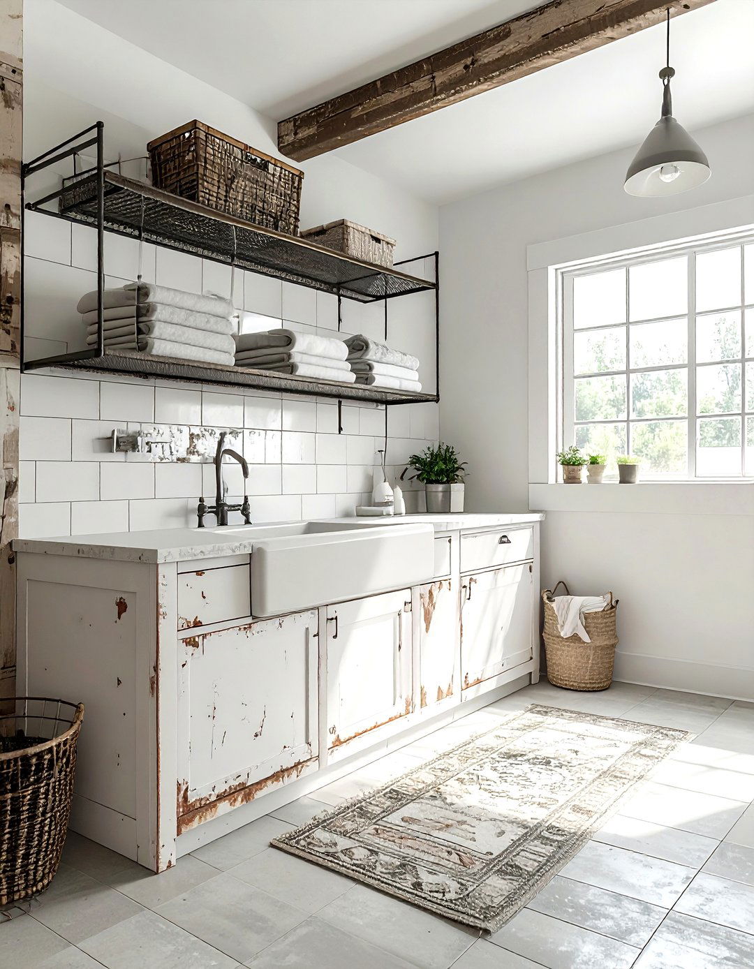 Distressed Tin Sign - 30 laundry room sign ideas