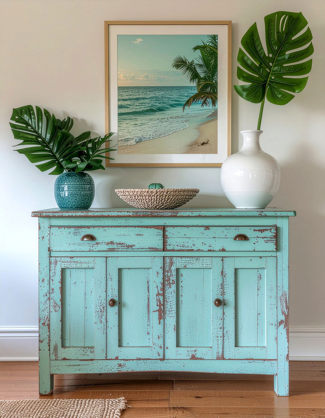 Distressed Wood Buffets - 30 Caribbean dining room ideas