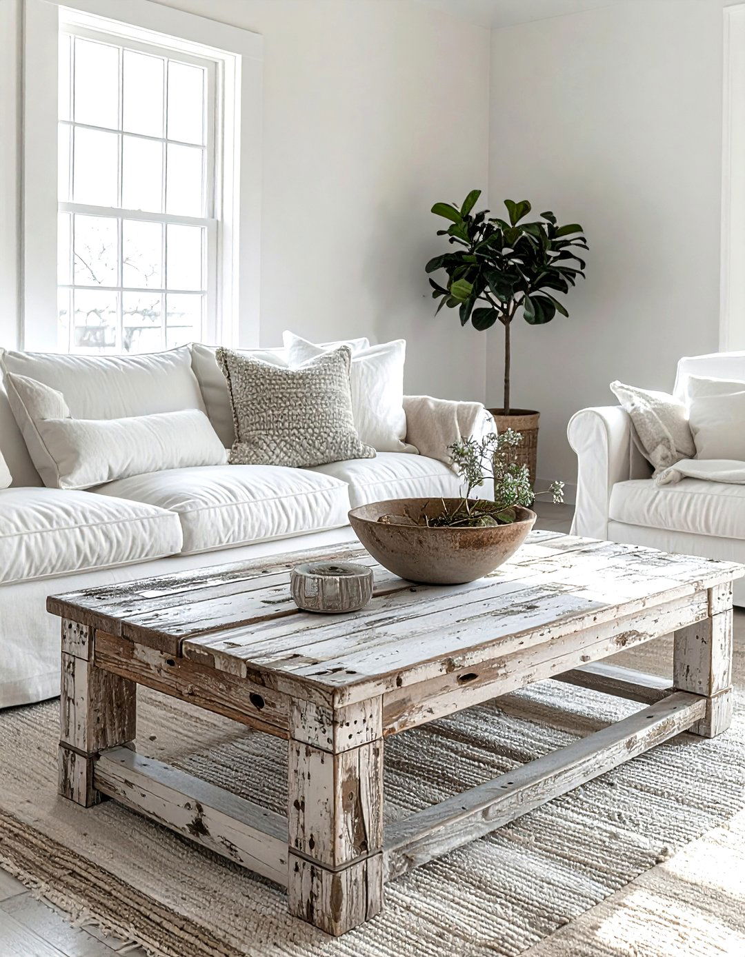 Distressed Wood Coffee Table - 30 living room wood coffee tables