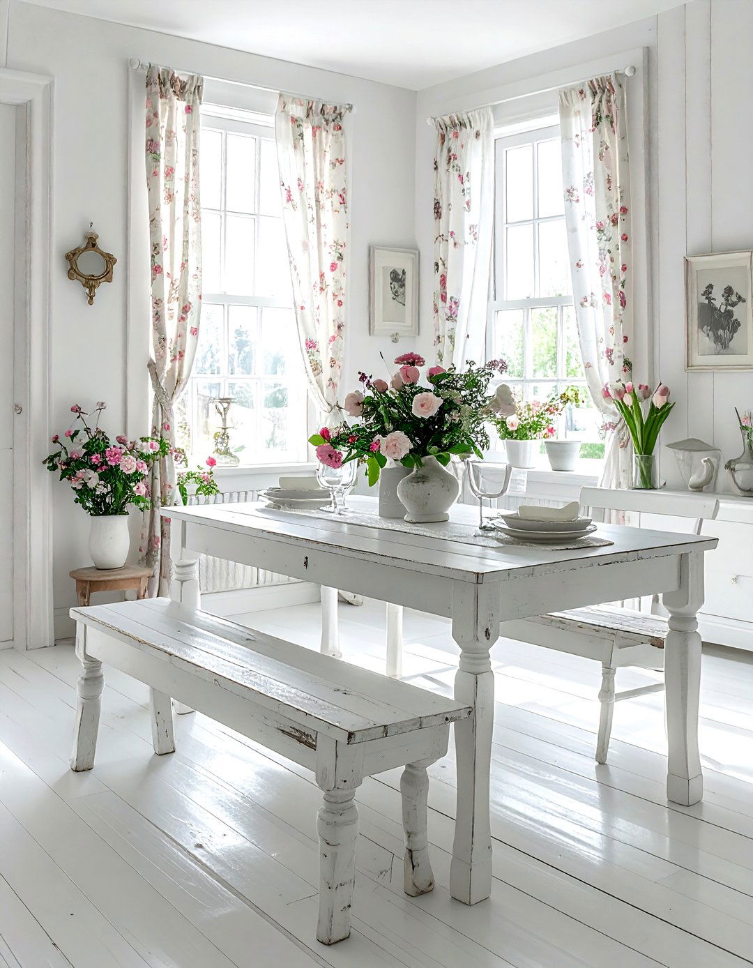 Distressed Wood Dining Bench - 30 wood dining bench ideas