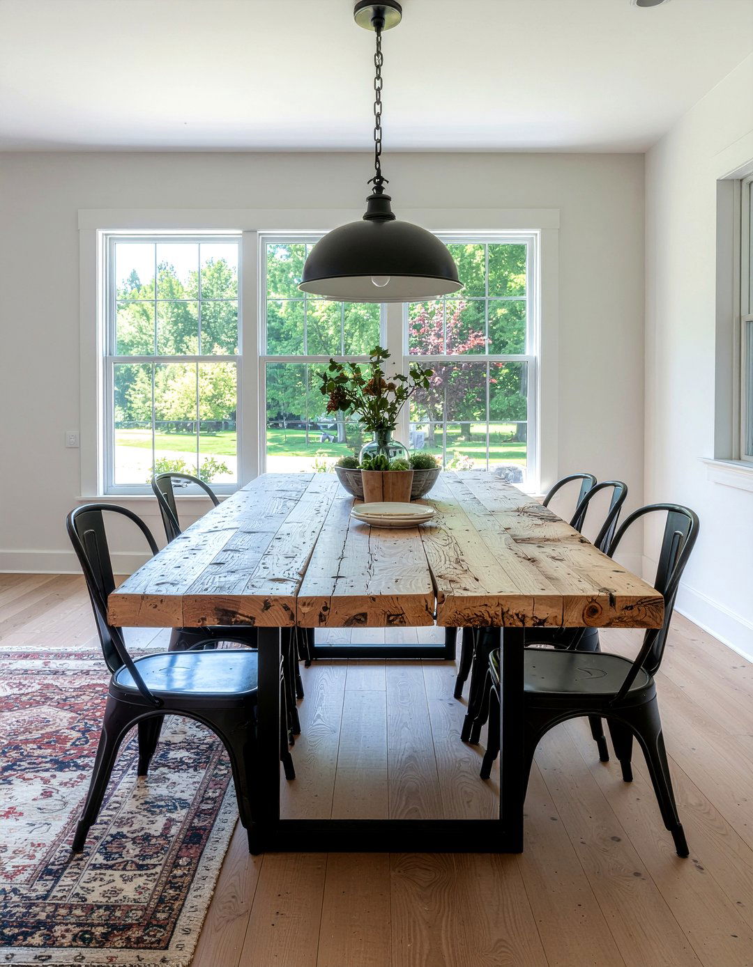 Distressed Wood Dining Table - 30 industrial dining table ideas