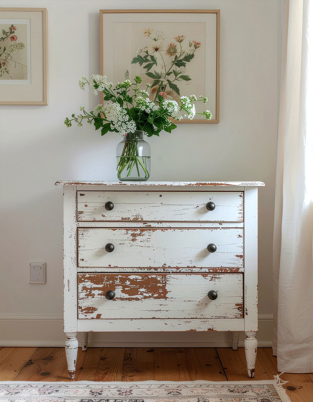 Distressed Wood Dresser - 30 Tuscan bedroom ideas