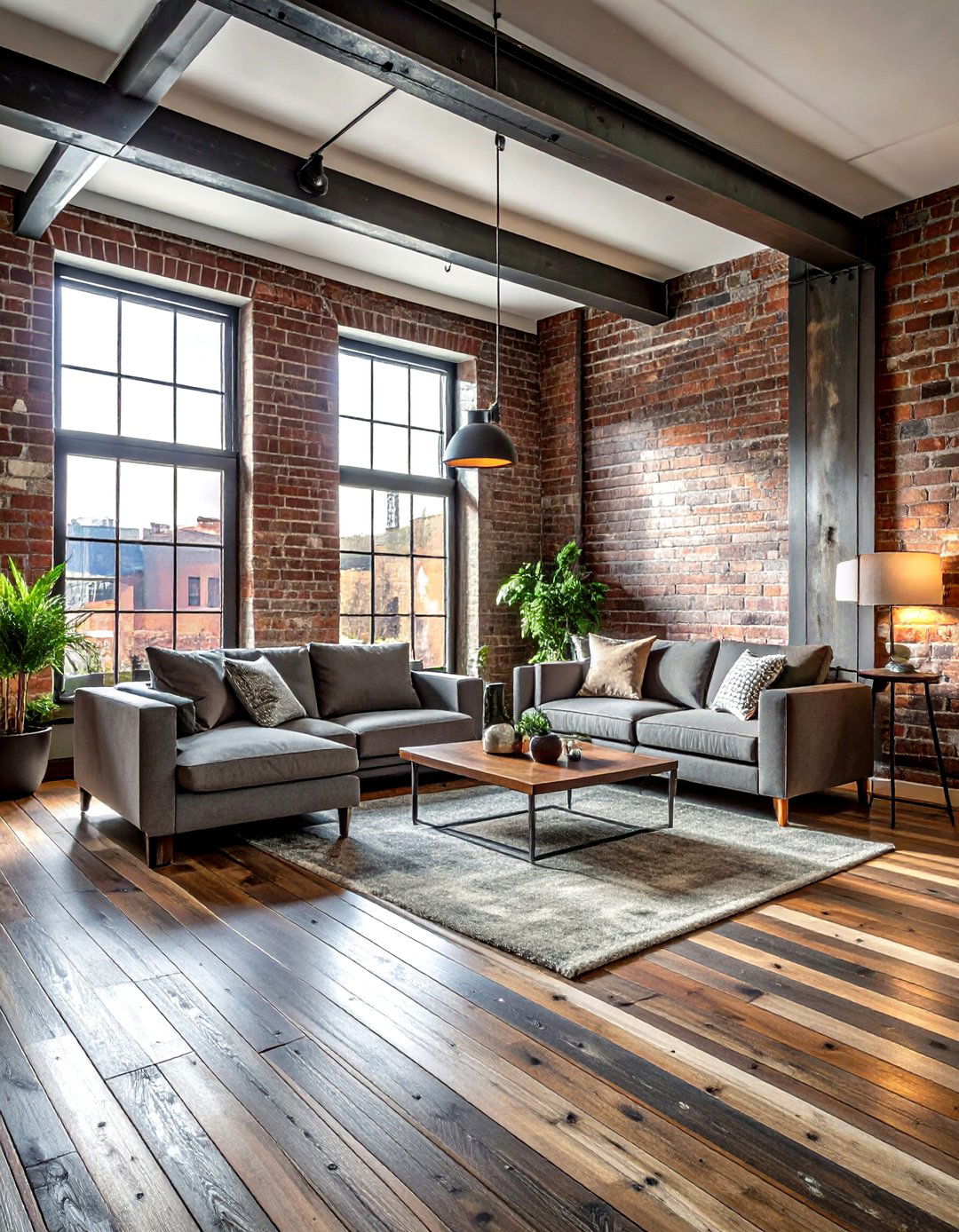 Distressed Wood Floor - 30 living room hardwood floors