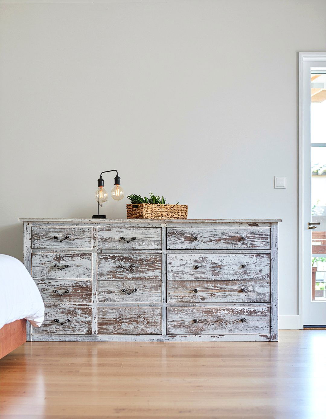 Distressed Wood Furniture - 30 industrial bedroom ideas