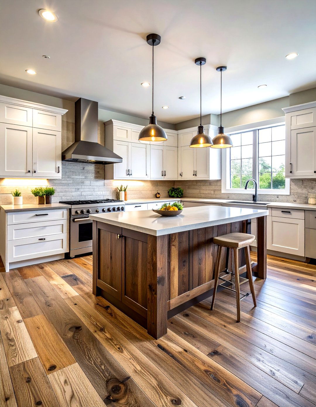 Distressed Wood LVP Kitchen - 30 LVP floor kitchen ideas