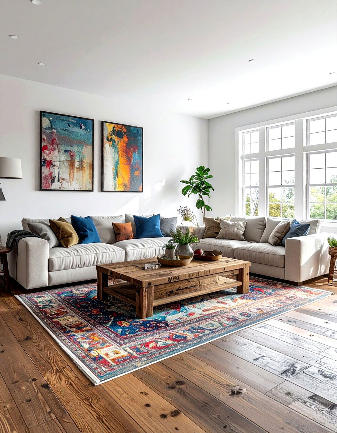 Distressed Wood Laminate Flooring - 30 living room laminate flooring ideas