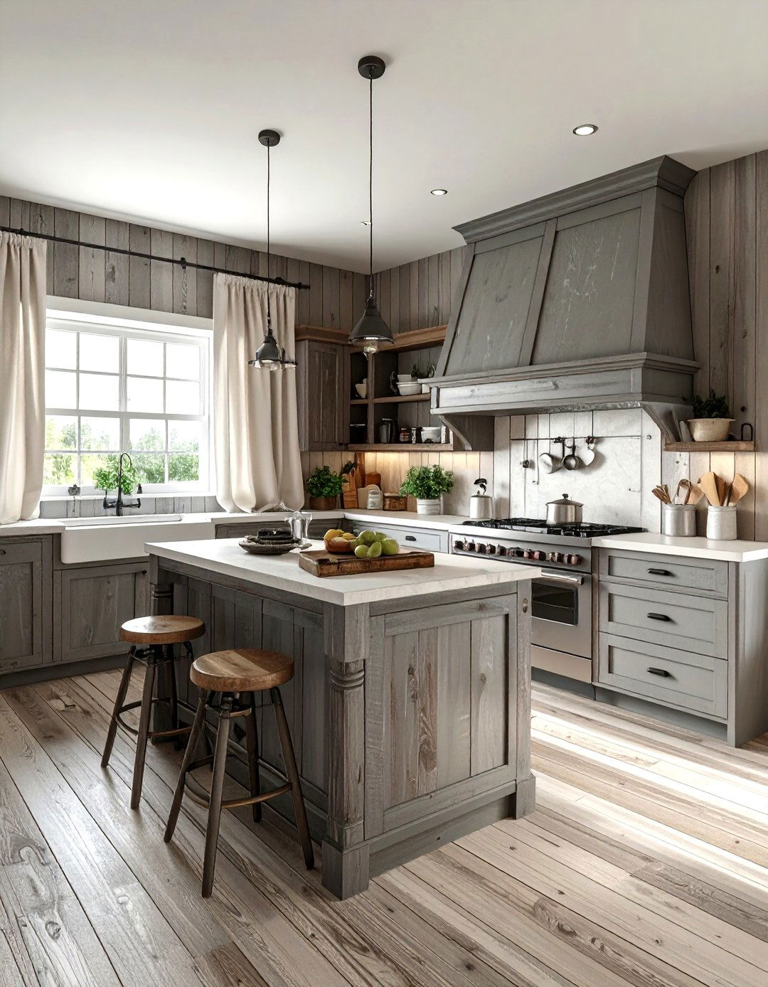 Distressed Wood Paneling - 30 kitchen paneling ideas