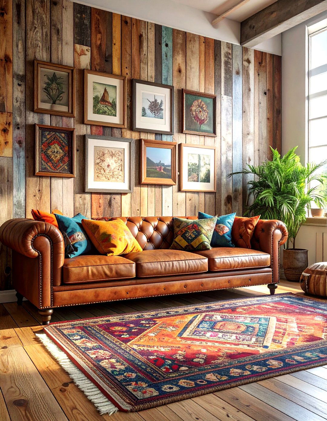 Distressed Wood Plank Wall - 30 living room plank wall ideas
