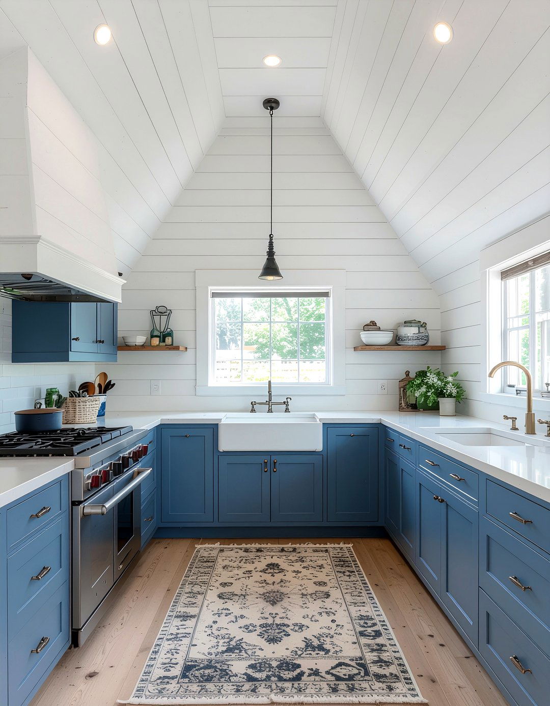 Distressed Wood Shiplap Ceiling - 30 kitchen shiplap ceiling ideas