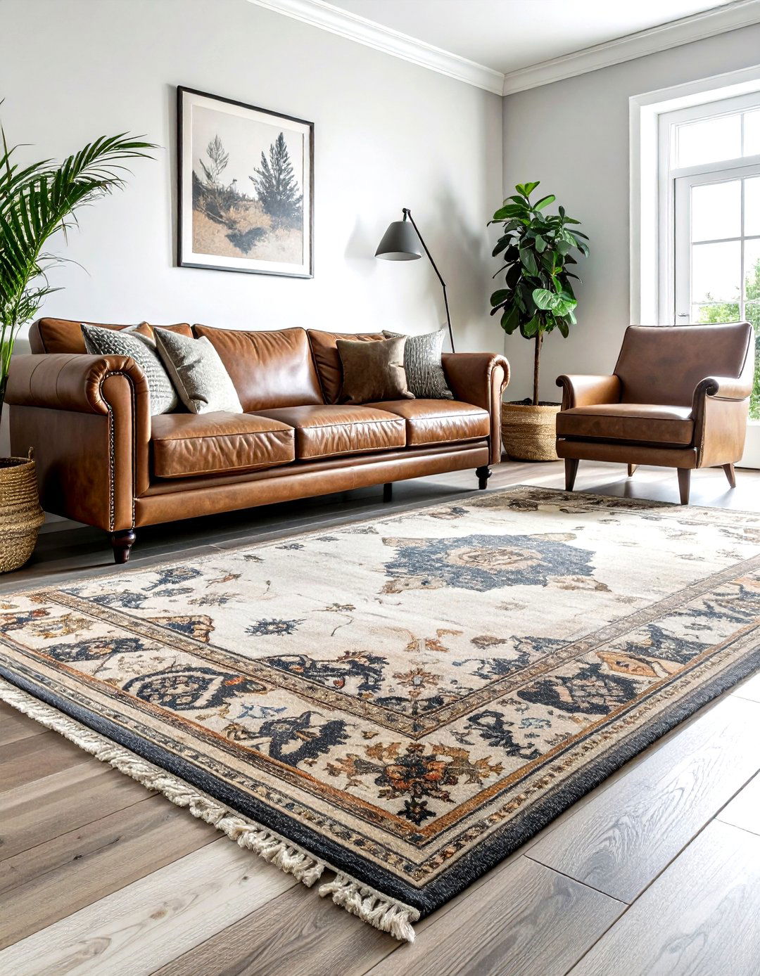 Distressed area rug - 30 vintage rug ideas