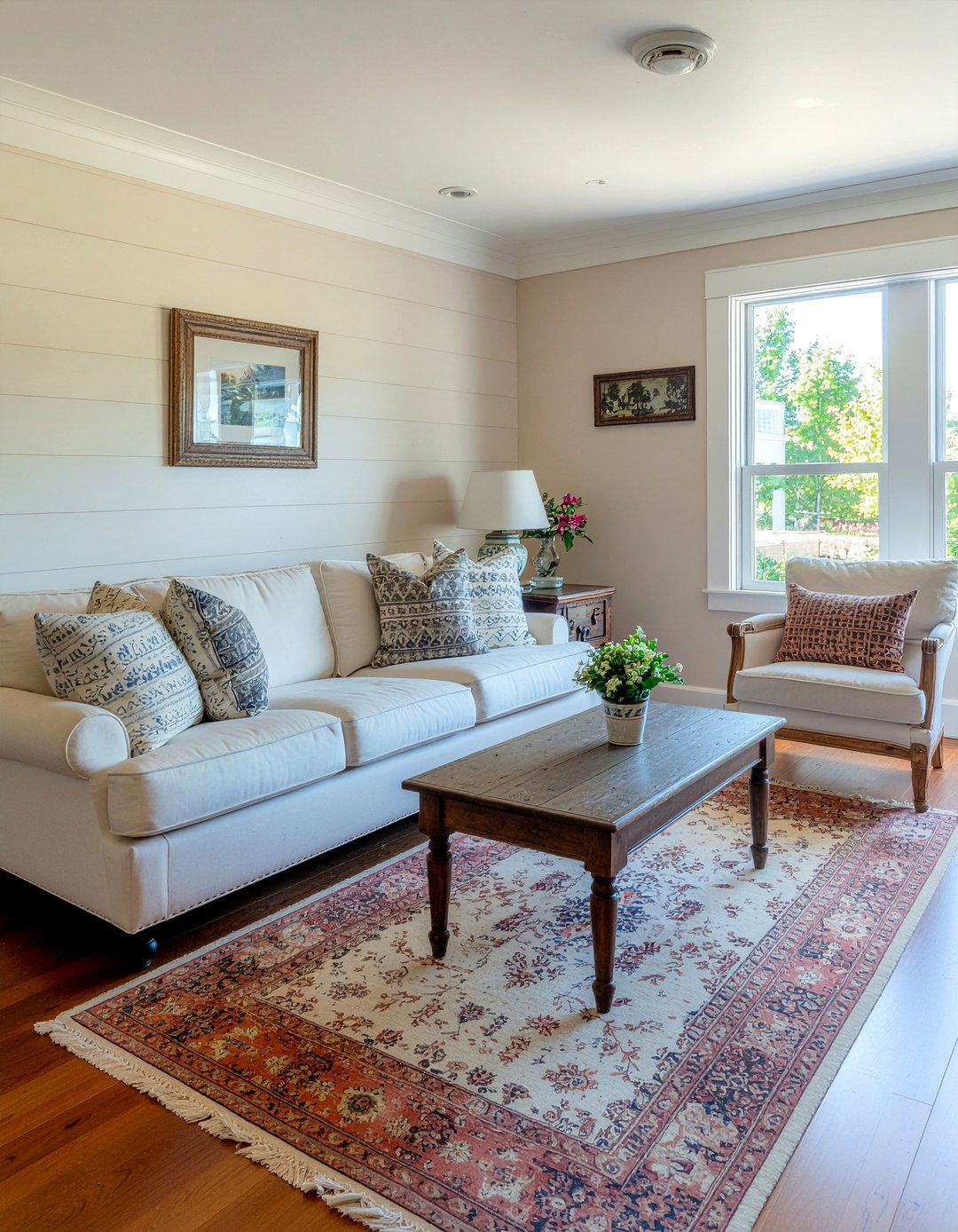 Distressed beadboard wall finish - 30 living room beadboard ideas