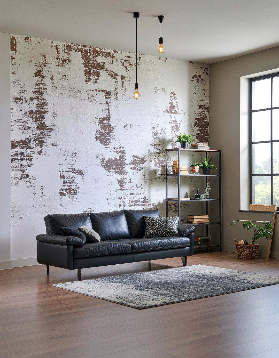 Distressed concrete wallpaper - 30 living room neutral wallpapers
