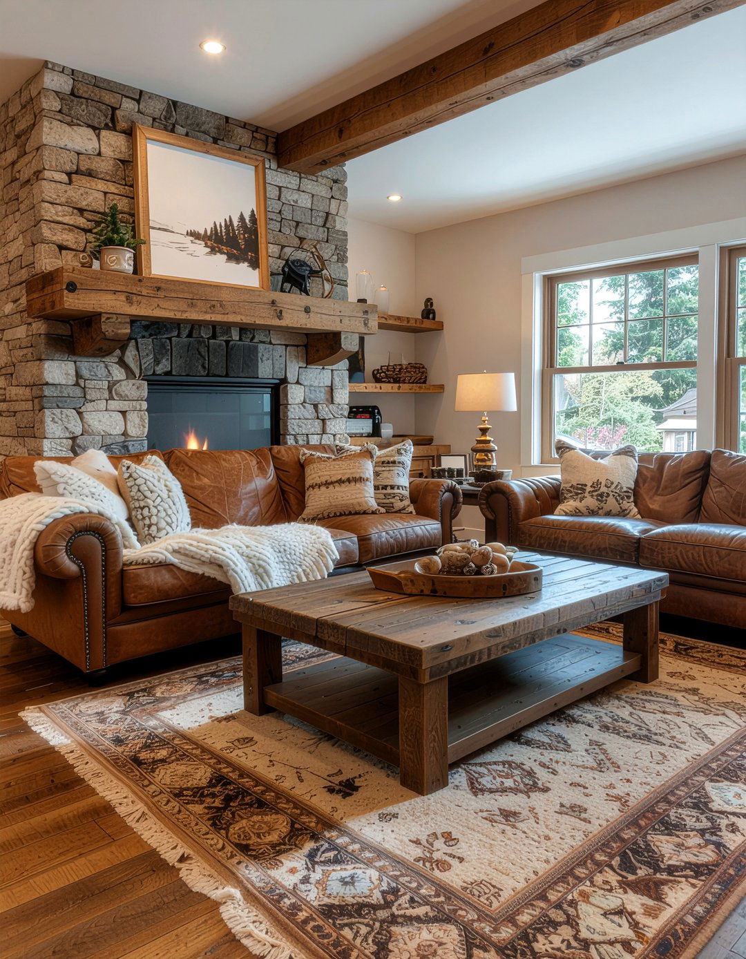 Distressed leather sofa decor - 30 leather sofa living room ideas