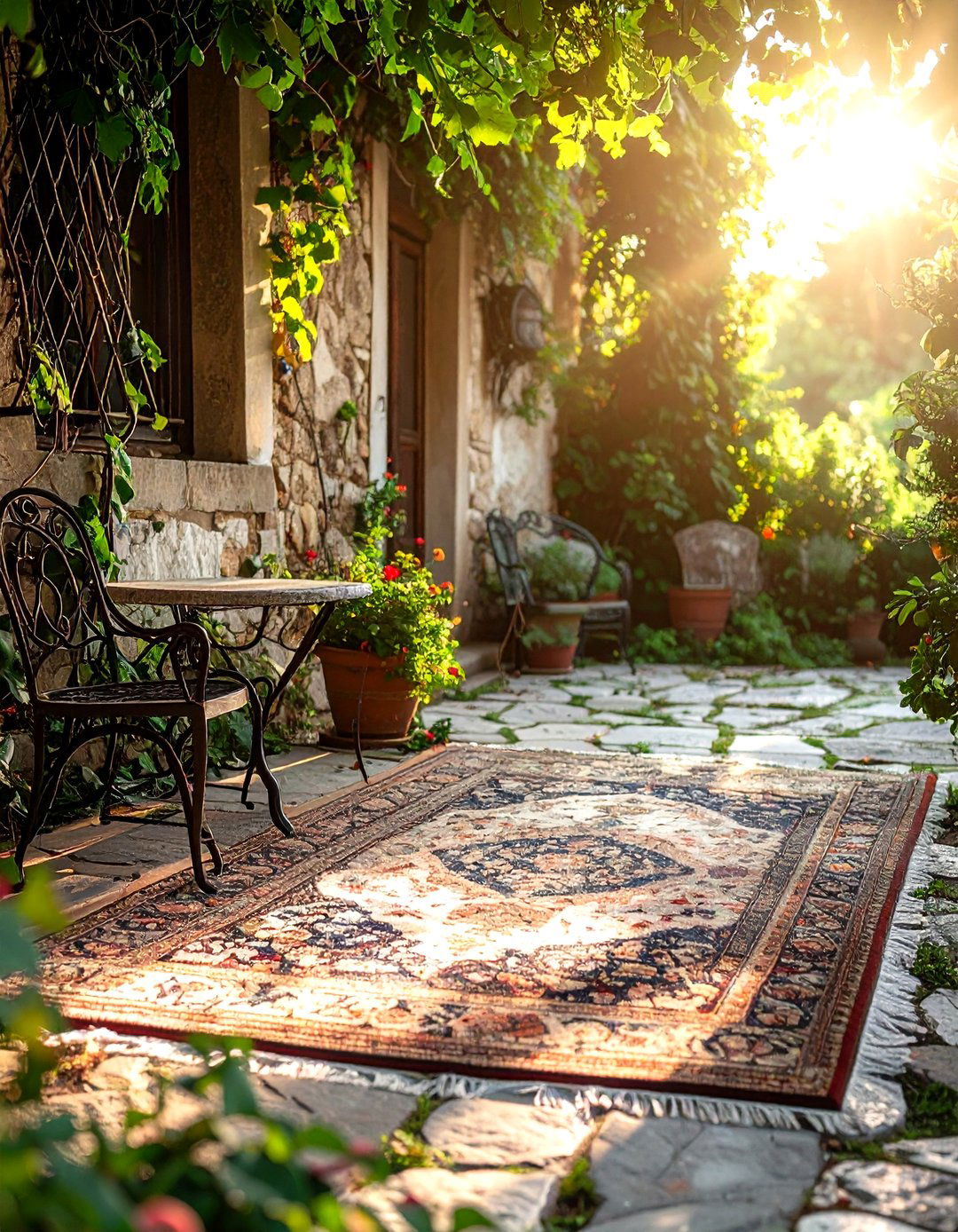 Distressed outdoor rug - 30 outdoor rug ideas