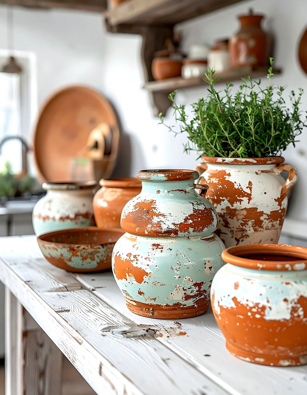 Distressed terracotta pots - 30 terracotta planter ideas