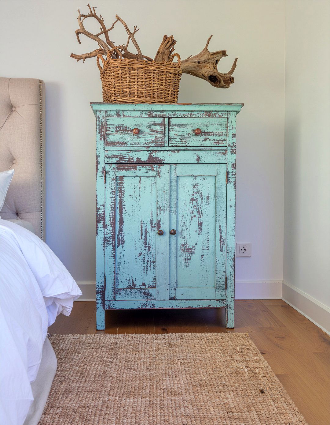 Distressed wood armoire - 30 bedroom armoires