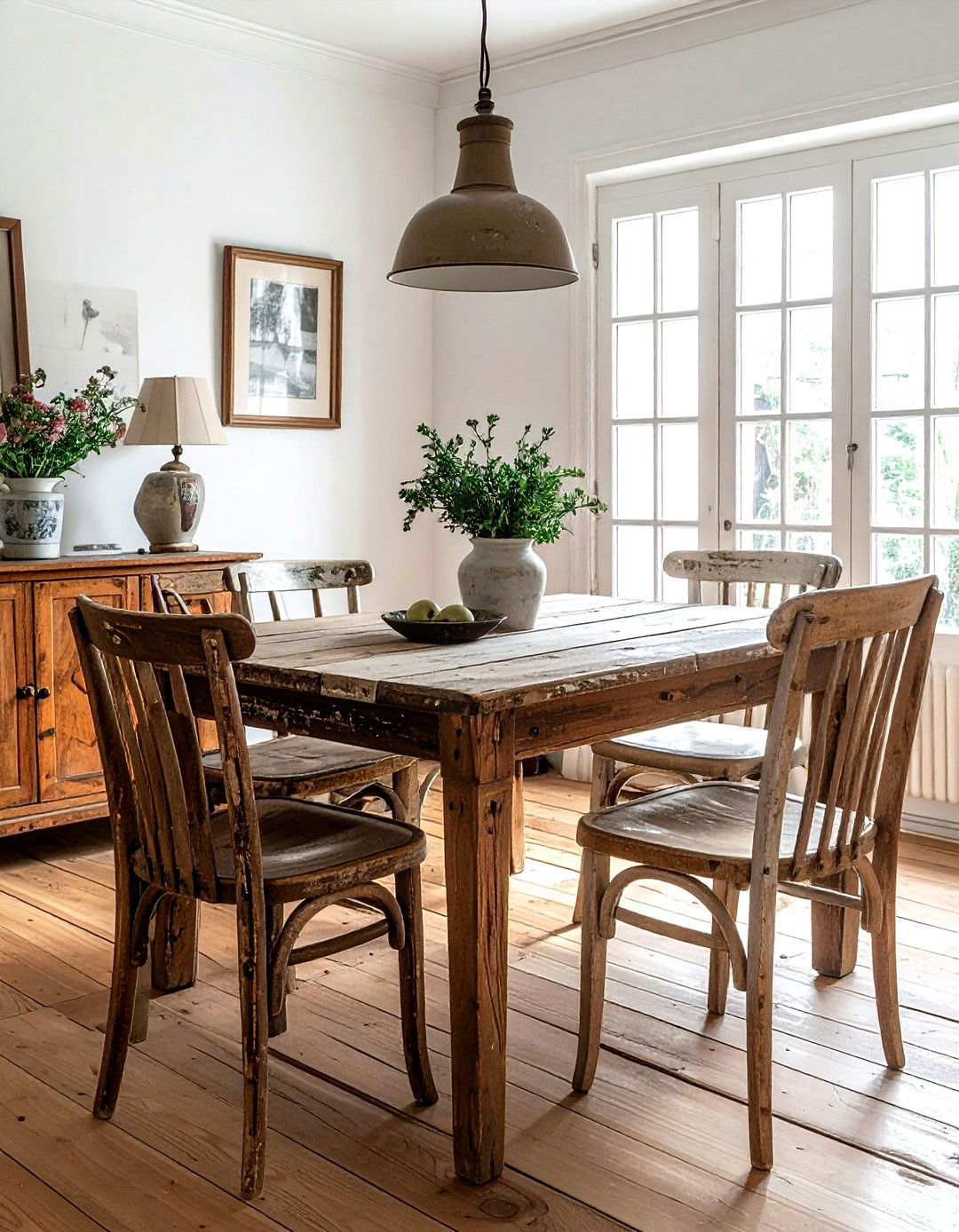 Distressed wood chair - 30 wood dining chair ideas