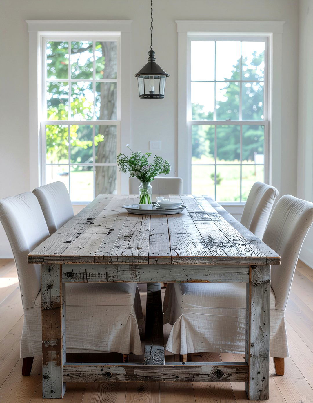 Distressed wood finishes - 30 heirloom dining room ideas