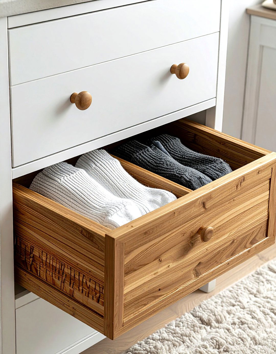 Divided Drawer Basket - 30 storage basket ideas