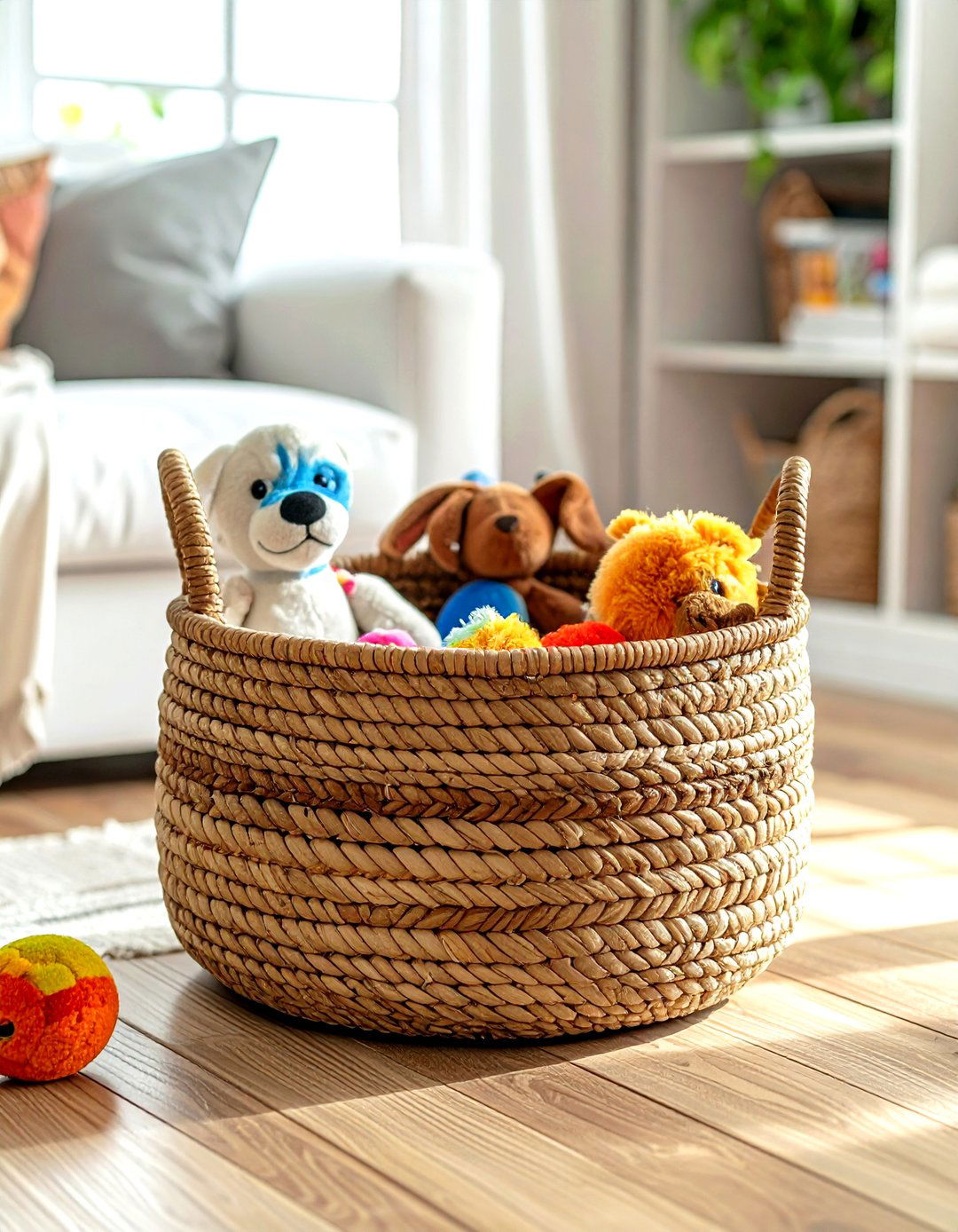 Dog Toy Storage Basket - 30 dog-friendly decor ideas