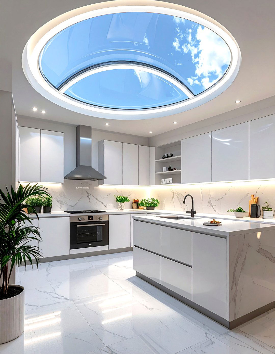 Domed Kitchen Skylight - 30 kitchen skylight ideas