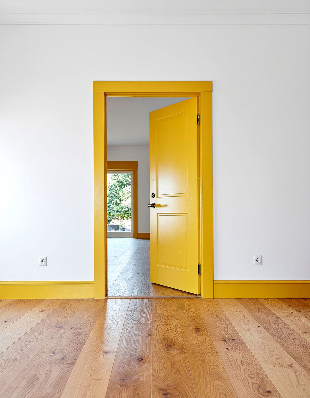 Door frame paint - 30 living room color blocking ideas