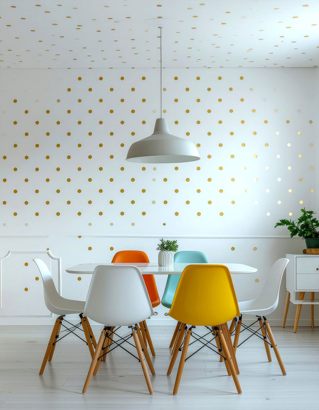 Dot Ceiling Wallpaper Dining Room - 30 dining room wallpapered ceiling ideas