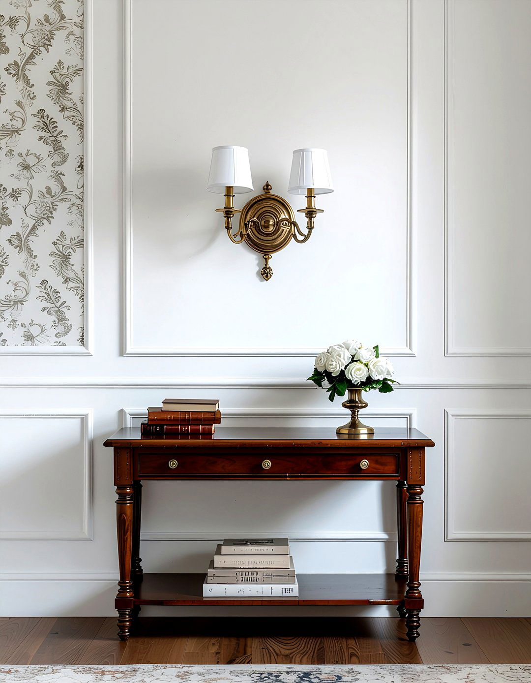 Double Arm Brass Sconce - 30 entryway lighting ideas