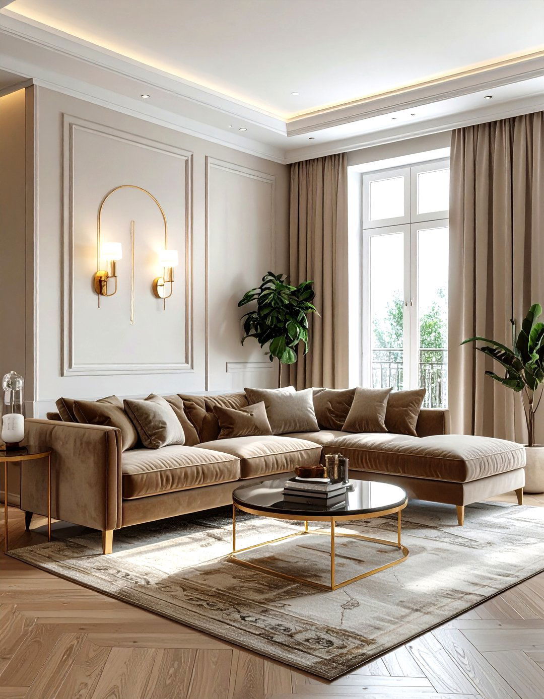 Double Arm Sconce - 30 living room wall lights