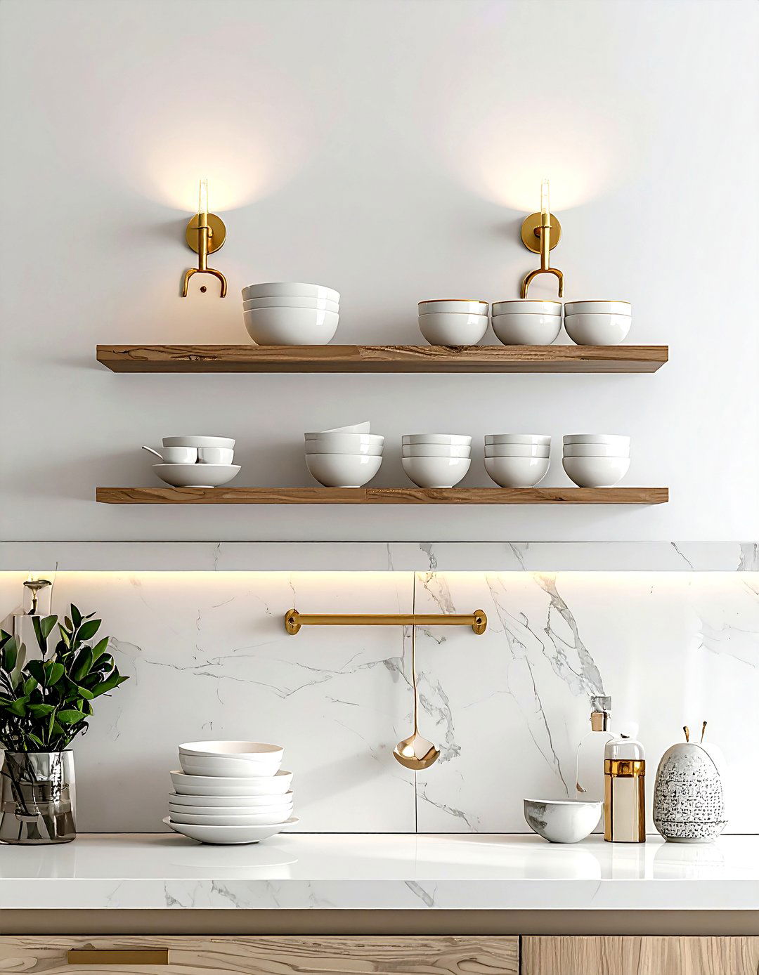 Double Arm Wall Light - 30 kitchen sconce ideas