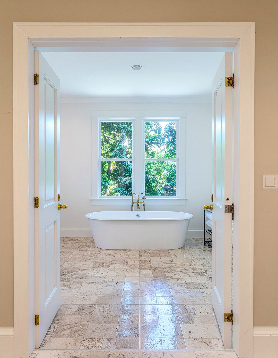 Double Bathroom Door - 30 bathroom door ideas