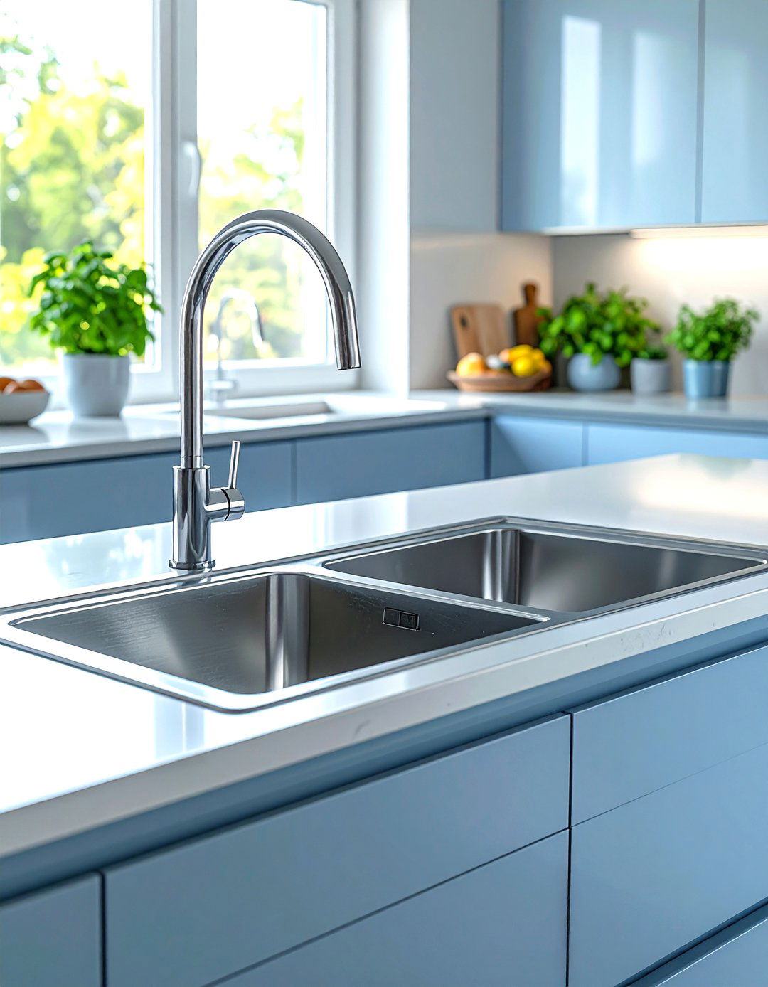 Double Bowl Stainless Steel Sink - 30 stainless steel sink kitchen ideas