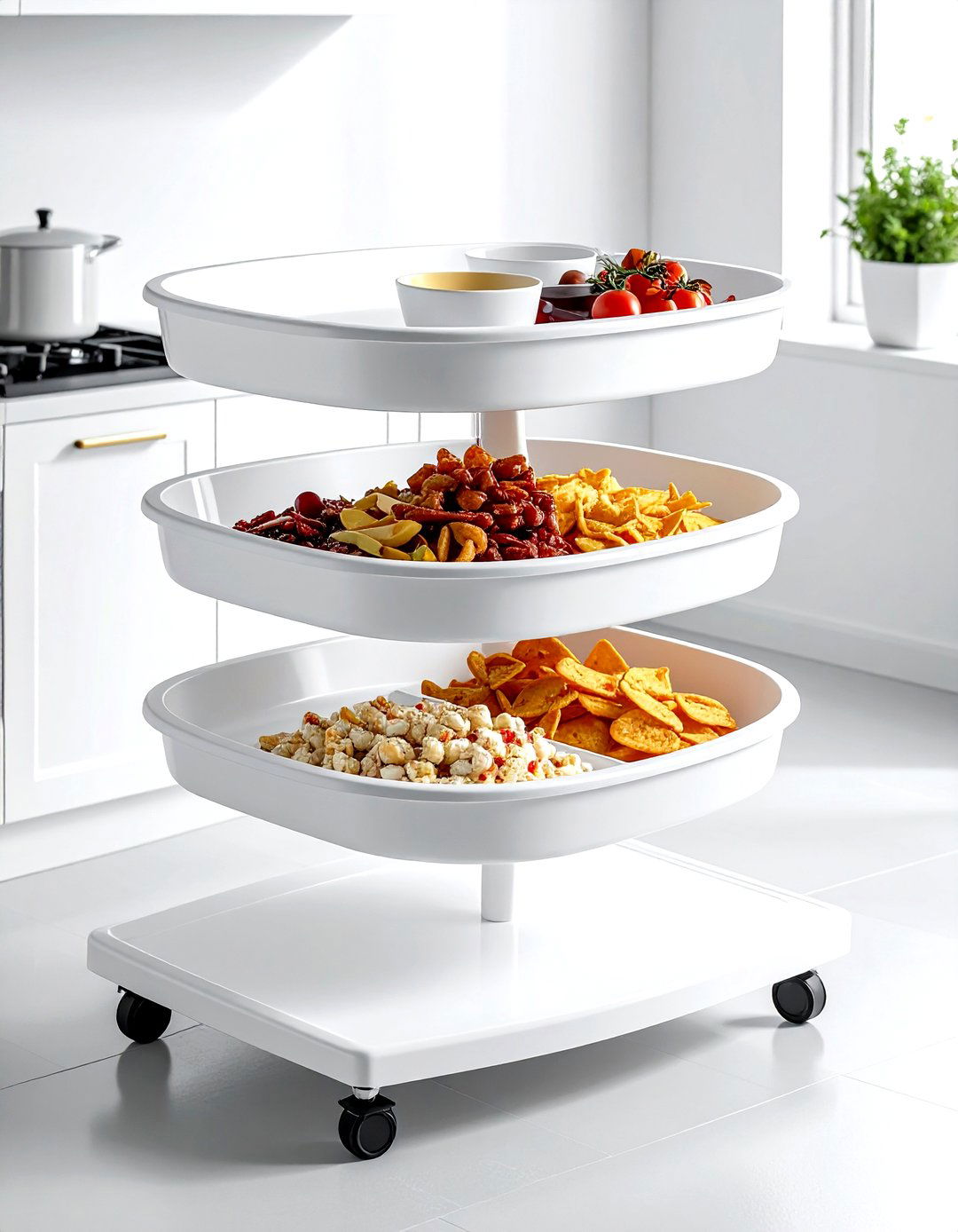 Double Decker Lazy Susan - 30 kitchen corner storage ideas