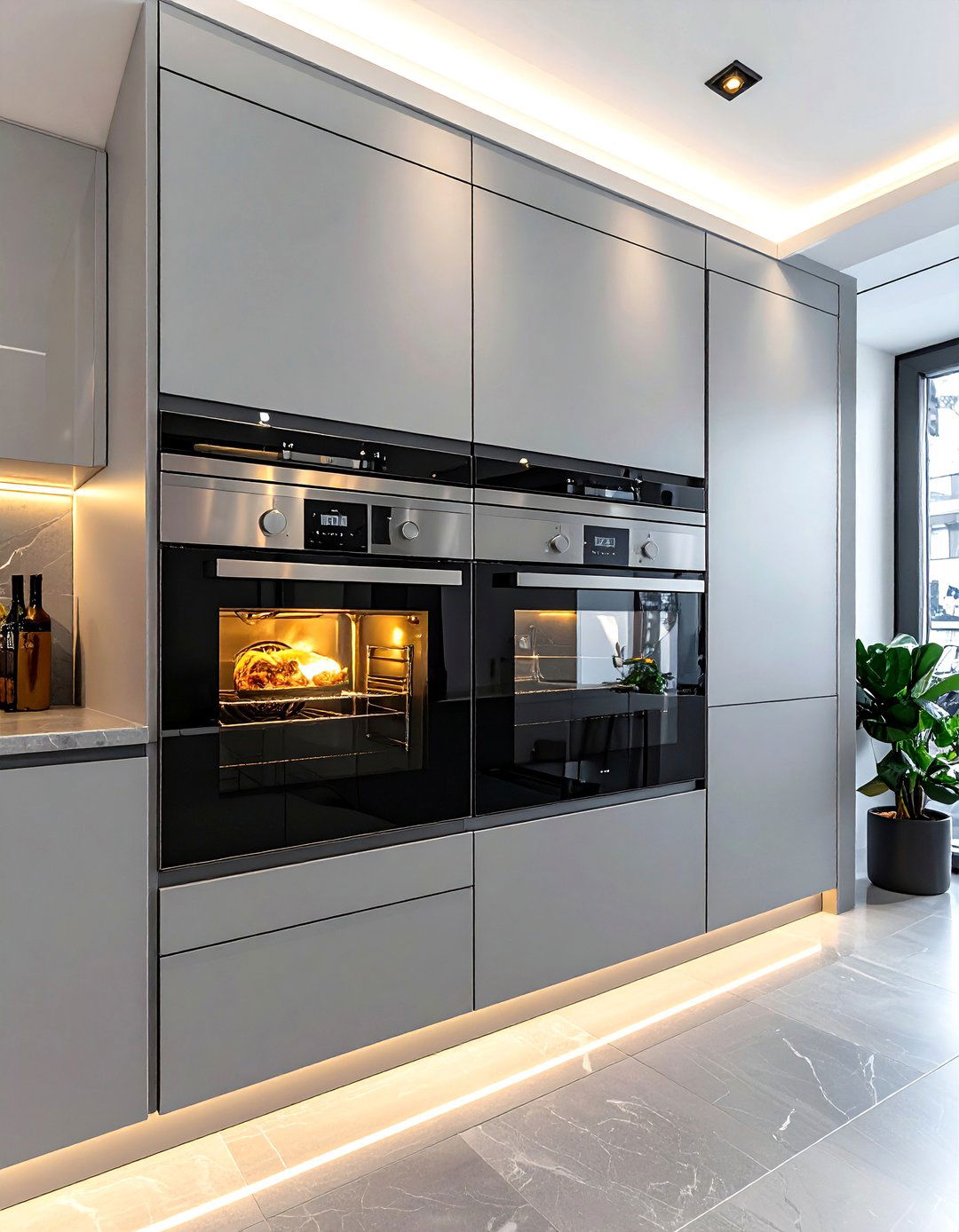 Double Electric Wall Oven - 30 commercial style kitchen ideas