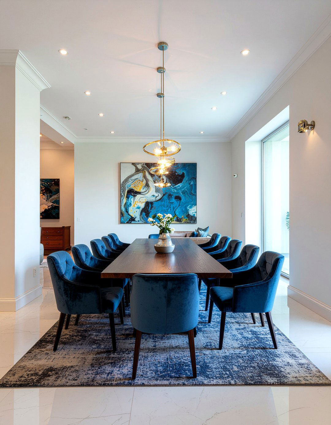 Double Height Ceiling - 30 mansion dining room ideas