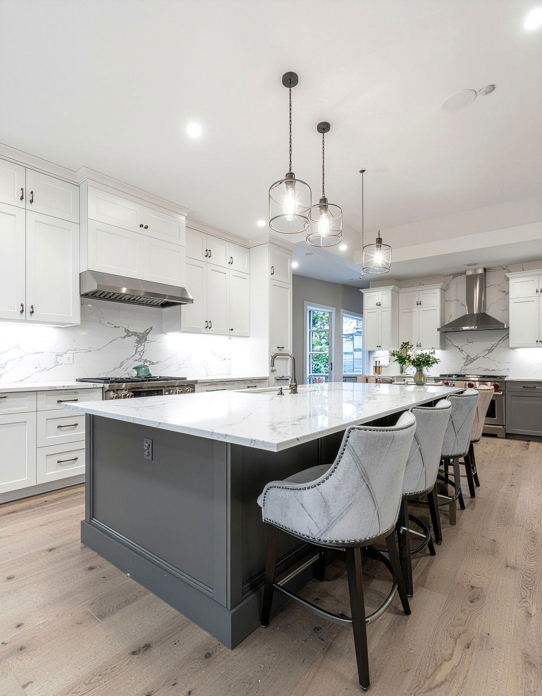 Double Kitchen Island - 30 full kitchen remodel ideas